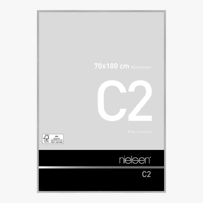 C2 Argent mat brossé 70 x 100 cm
