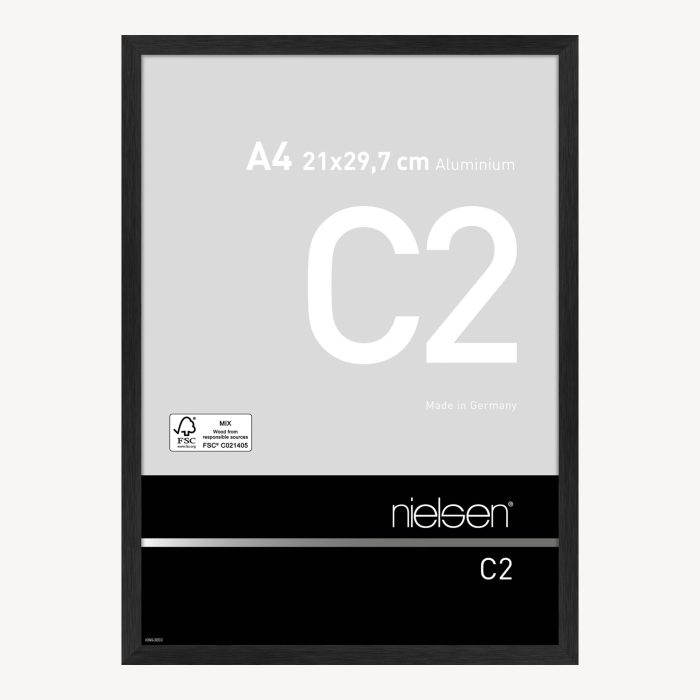 C2 Noir mat brossé 21 x 29,7 cm