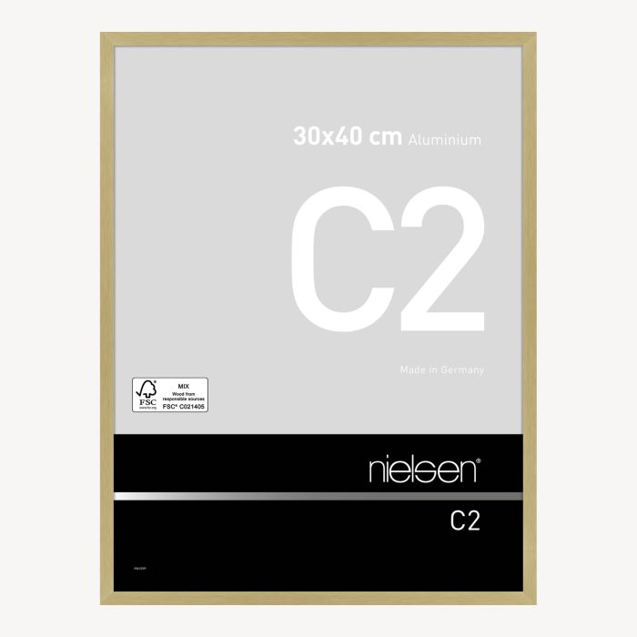 C2 Or mat brossé 30 x 40 cm