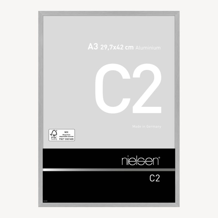 C2 Argent mat brossé 29,7 x 42 cm