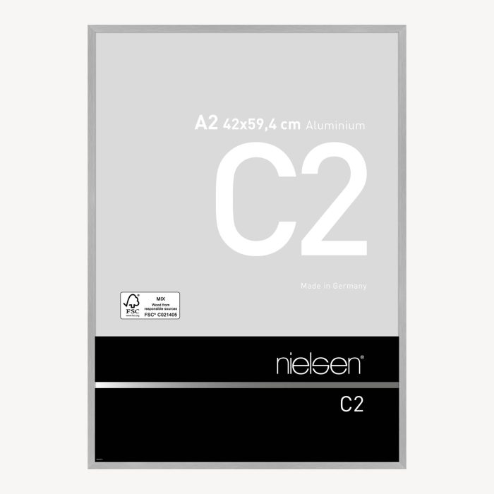 C2 Argent mat brossé 42 x 59,4 cm