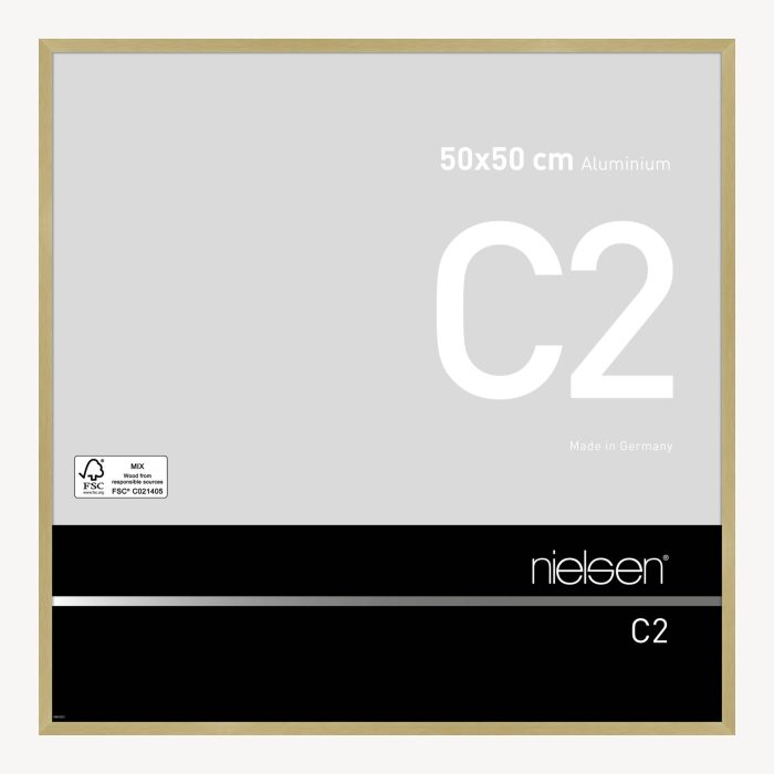 C2 Or mat brossé 50 x 50 cm