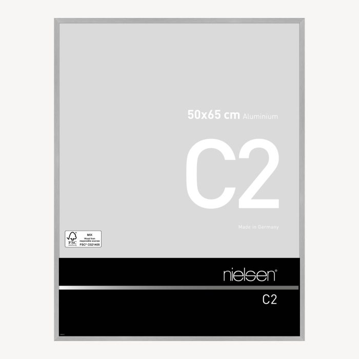 C2 Argent mat brossé 50 x 65 cm