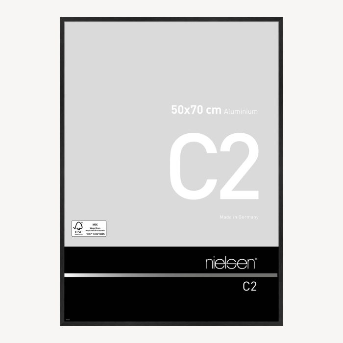 C2 Noir mat brossé 50 x 70 cm