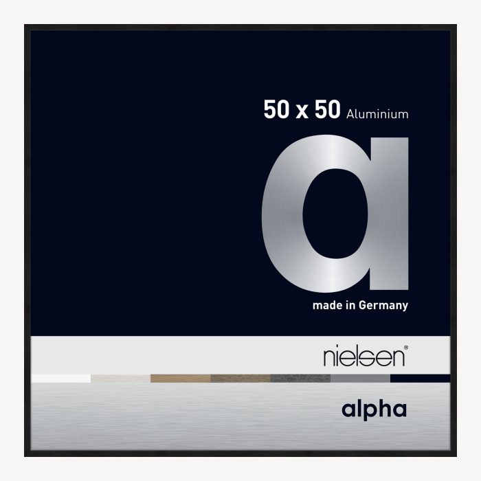 Alpha Noir anodisé mat 50 x 50 cm